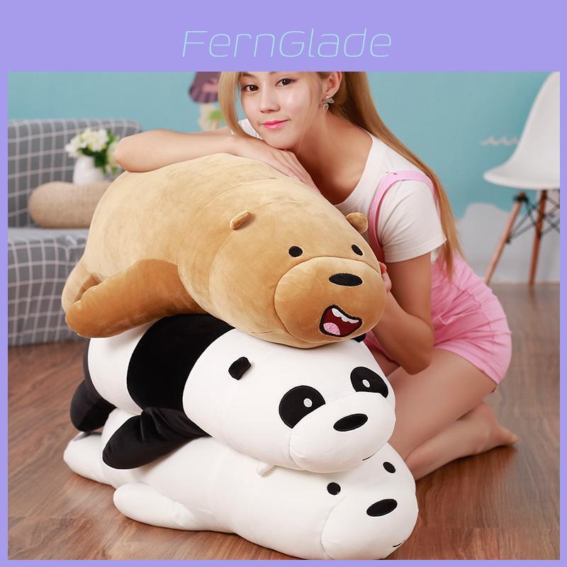 We Bare Bears Pillow Cartoon Bear Grizzly Bear Panda Soft Stuffed Plush Toy Doll Adorable And Cuddly