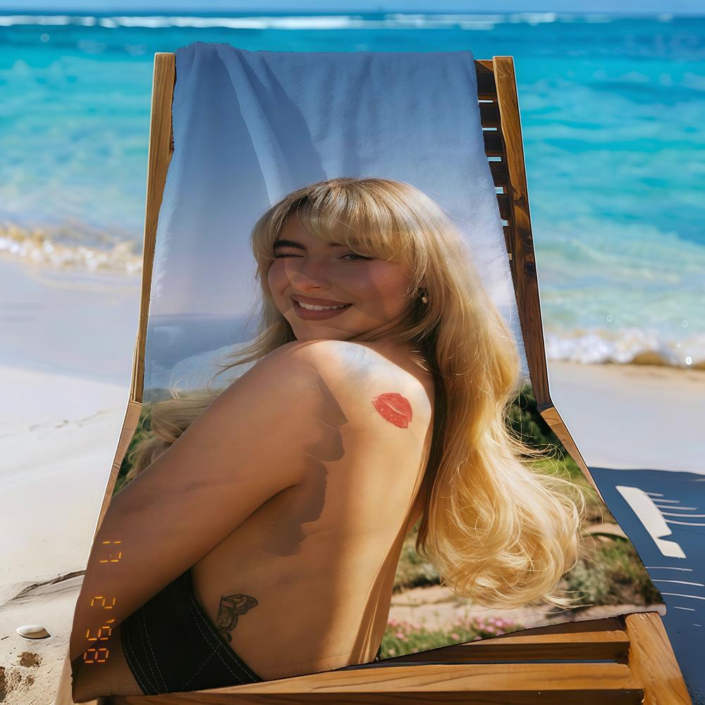 Singer S-Sabrina C-Carpenter Towel Sports Quick Dry Travel Camping Gear Sandproof Soft Light Large Beach Towel