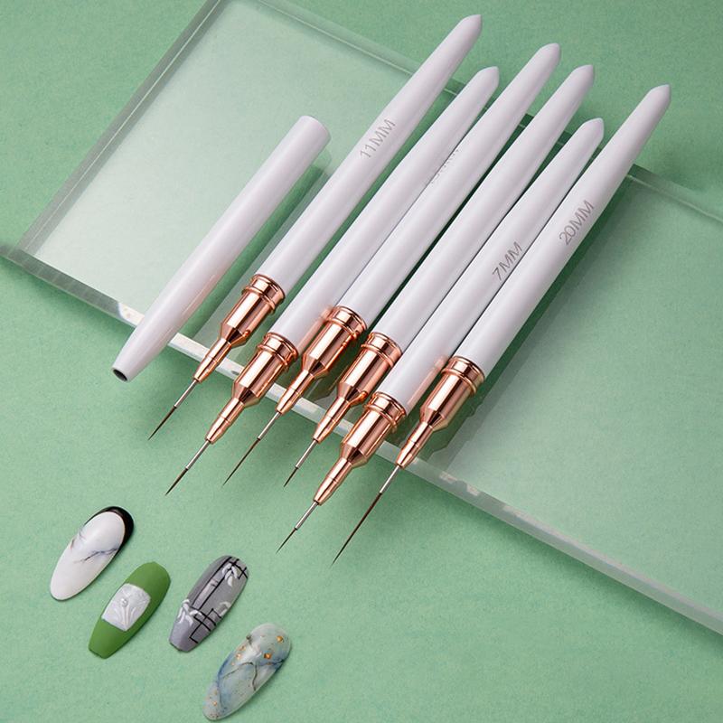 1Pcs Nail Art Liner Brushes Elongated Lines Striping Drawing Uv Gel Painting Nail Design Pen Professional Manicure Tool
