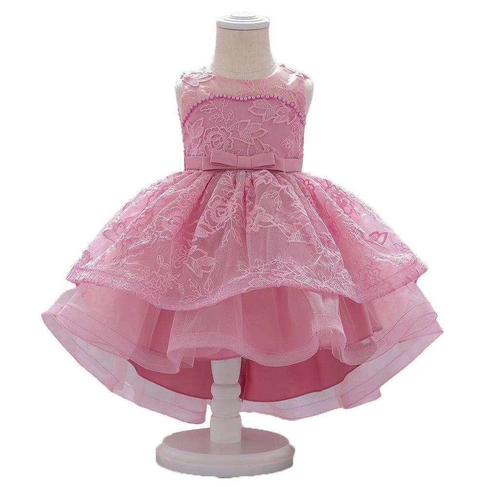 Robe de soirée pour nouveau-né fille de 0 à 1 ou 2 ans, à paillettes, dos nu, élégante, robe de princesse formelle pour anniversaire de mariage, robe de concours de beauté