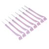 8PCS Aluminum Crochet Hooks Plastic Handle Sweater Needle Home Knitting Tools Multiple Sizes