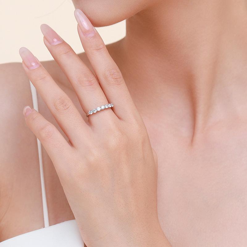 Trendy evropsko-americké zirkonové snubní prsteny pro pár - 3mm měděný, Ins styl