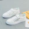 White Children's Canvas Shoes, Spring/Summer 2025: Trendy, Versatile, Breathable Mesh
