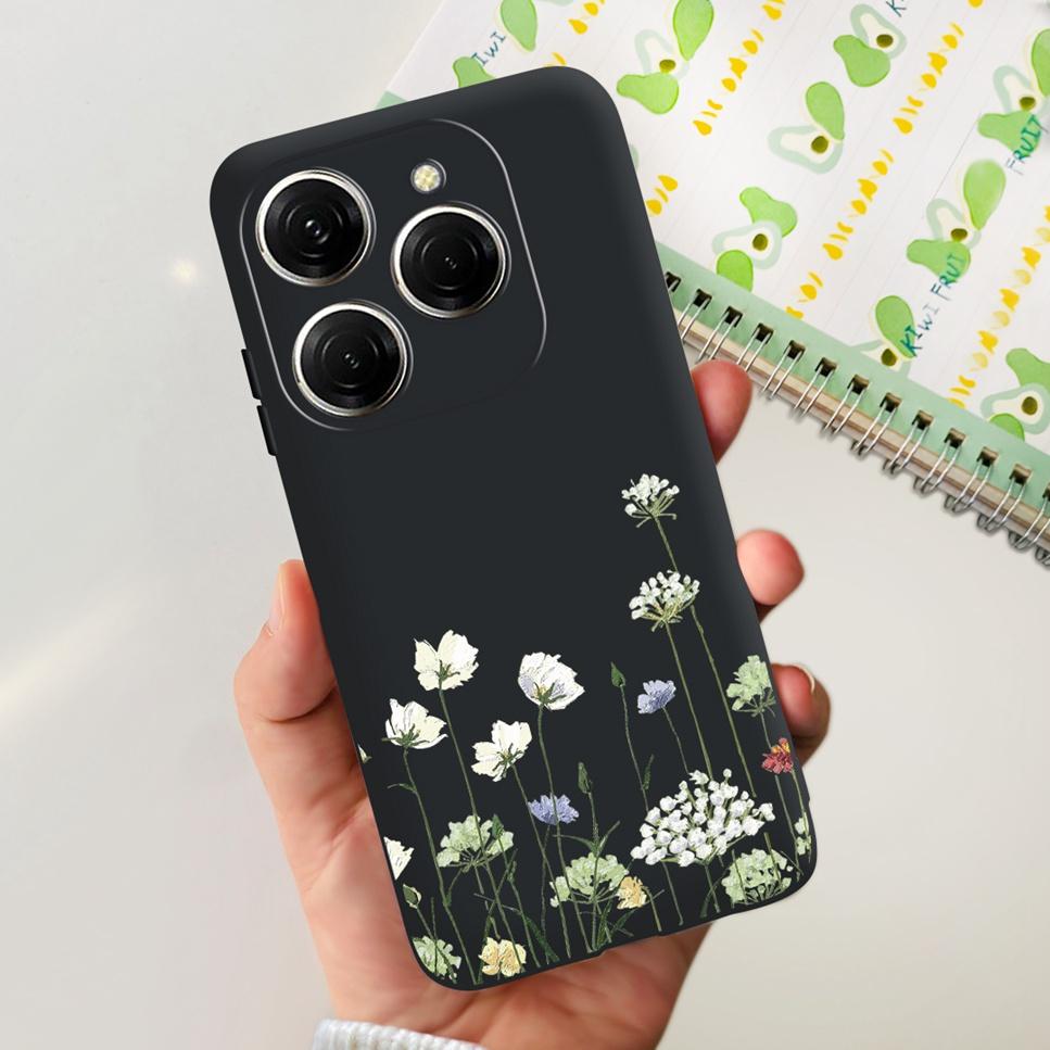 For Tecno Spark 20 Pro Case Astronaut Luxury Flower TPU Soft Silicone Back Cover For Tecno Spark 20Pro 6.78" Bumper Phone Case