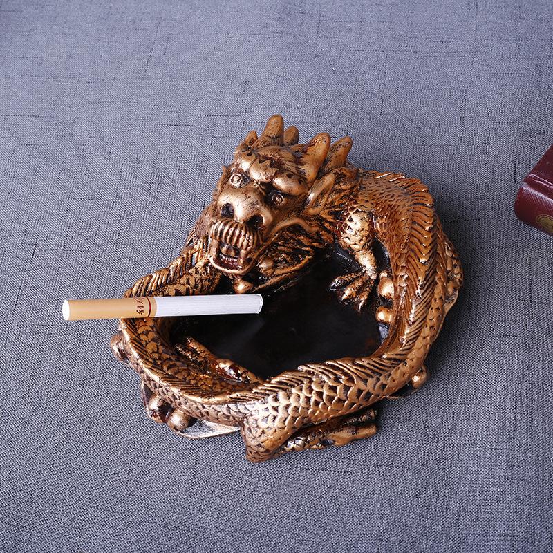 Chinese Wind Dragon Ashtray Creative Home Resin Artifact Decoration Ashtray Send A Friend Father's Day Gift