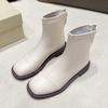 Loose Soft Leather Women's Boots Soft Elastic Sole Not Tired Feet Warm Breathable Height Increase Fashion Comfortable Martin Boots