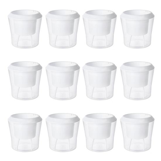 Self Watering Plant Pots Indoor Plants Planter with Reservoir Clear Plastic Round Flower Pot with Wick Ropes for Succulents Herbs Flowers Office Home