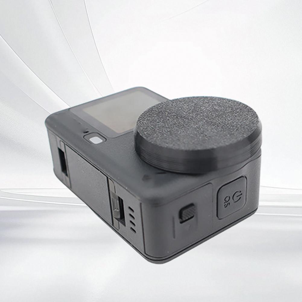 Black Camera Lens Protective Cover For DJI OSMO Action 6 Non Slip Silicone Dust-proof Scratch-resistant Cover