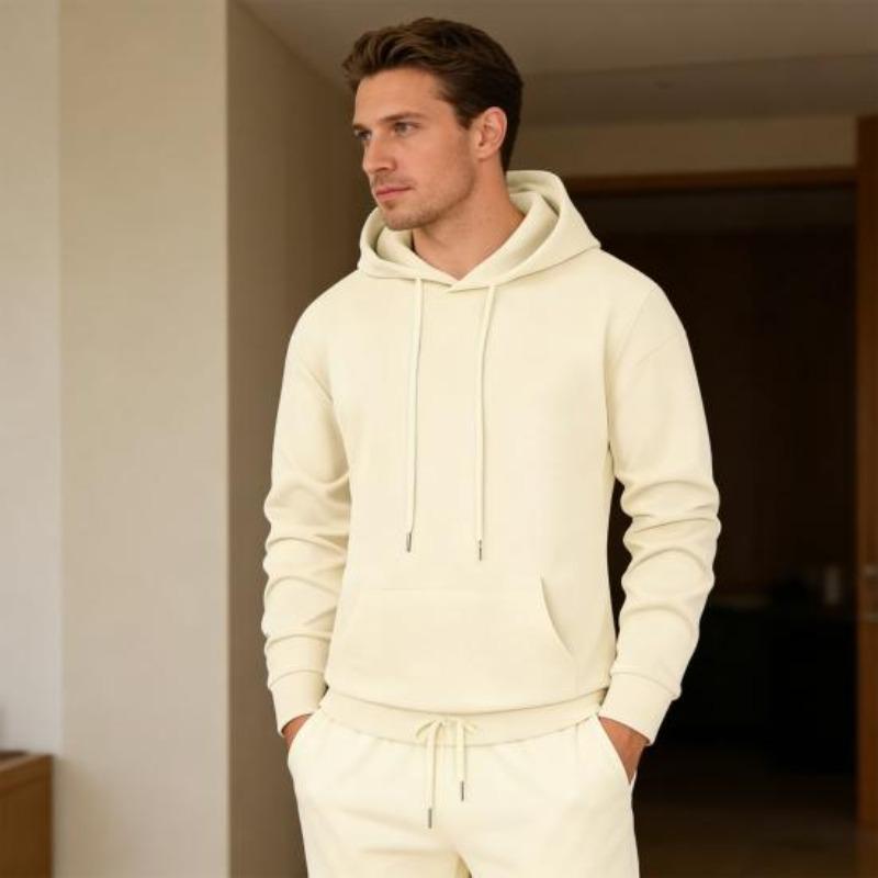 Men's Hooded Sweatsuit 2 Piece Set Long Sleeve Hoodie Sweatshirt And Jogger Sweatpants Set Casual Track Suits Outfits