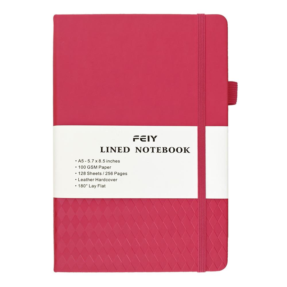 Thick A5 Notebook with Diamond Pattern: Customizable and Stylish Lined Pages 128 Pages