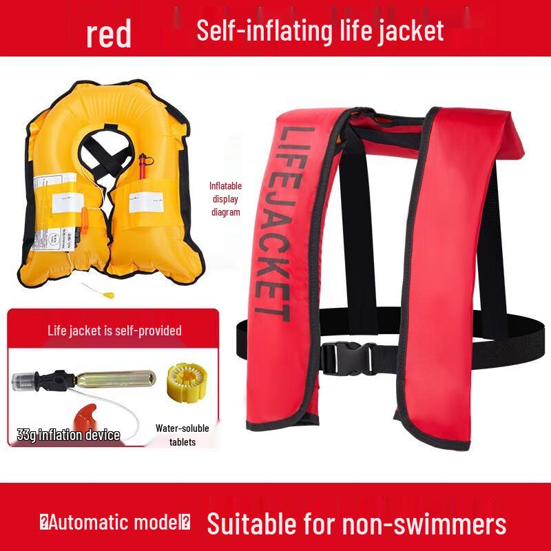 Outdoor Adult Manual Inflatable Fishing Life Vest