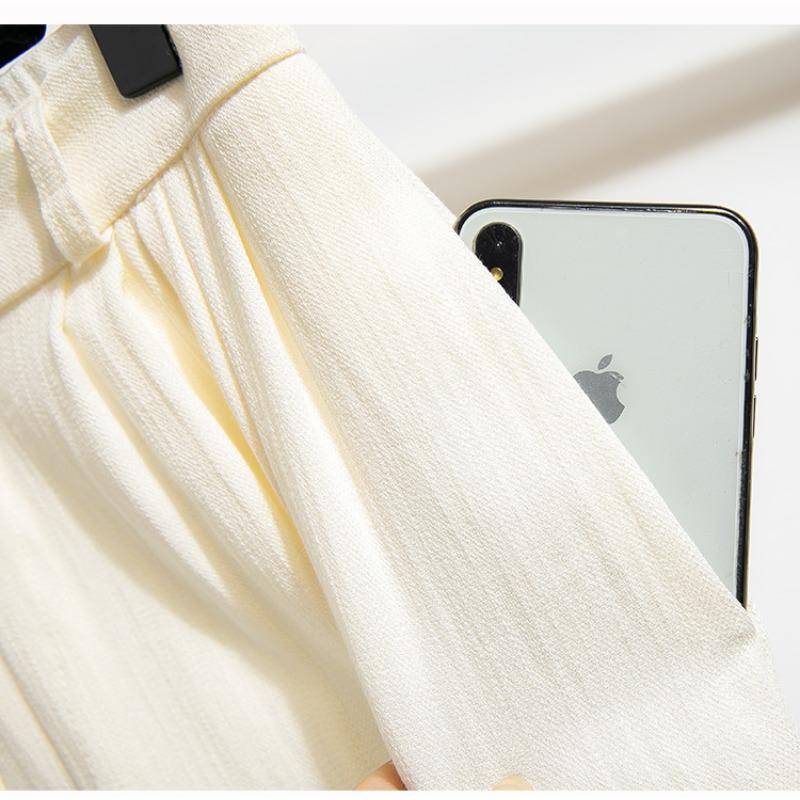 DIMANAF 2026 Summer New Plus Size Women Long Pants Thin Linen Loose Casual Elastic Waist Fashion Lady Bottoms Clothing