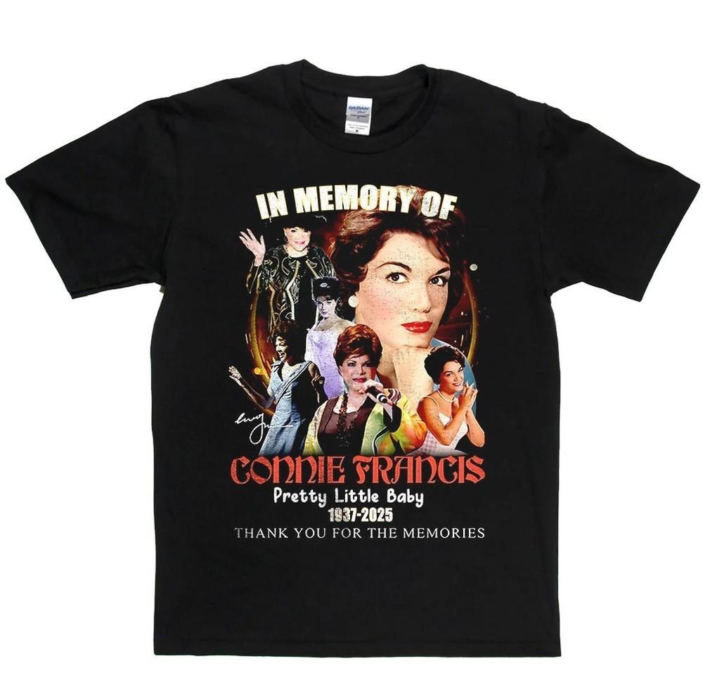 Vintage Connie Francis Gift Funny Black All Size 20D183 Unisex T-Shirt L