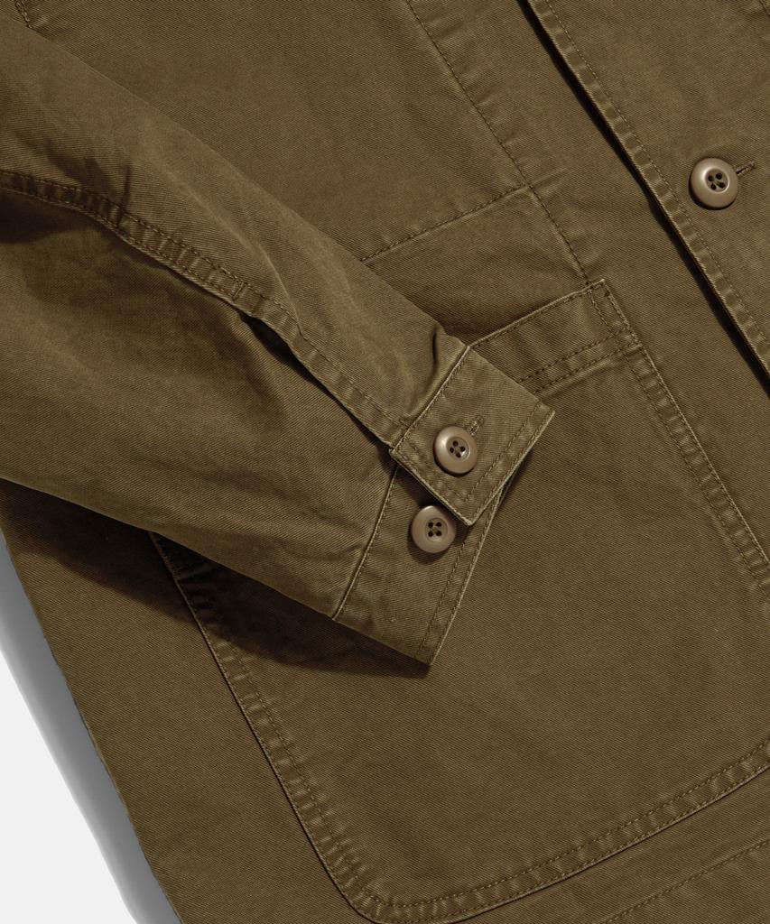 Spionage Französische Weite Arbeitsjacke (Molton) Gewaschenes Braun
