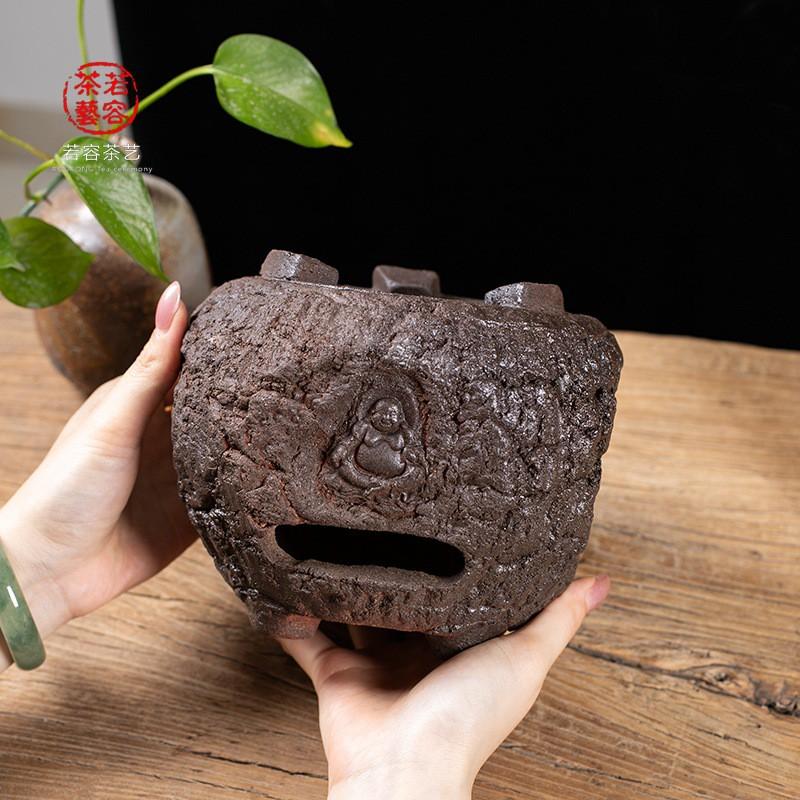 Handmade Ceramic Charcoal Stove Chaozhou Gongfu Tea Ceremony Outdoor Use Durable Retro Style