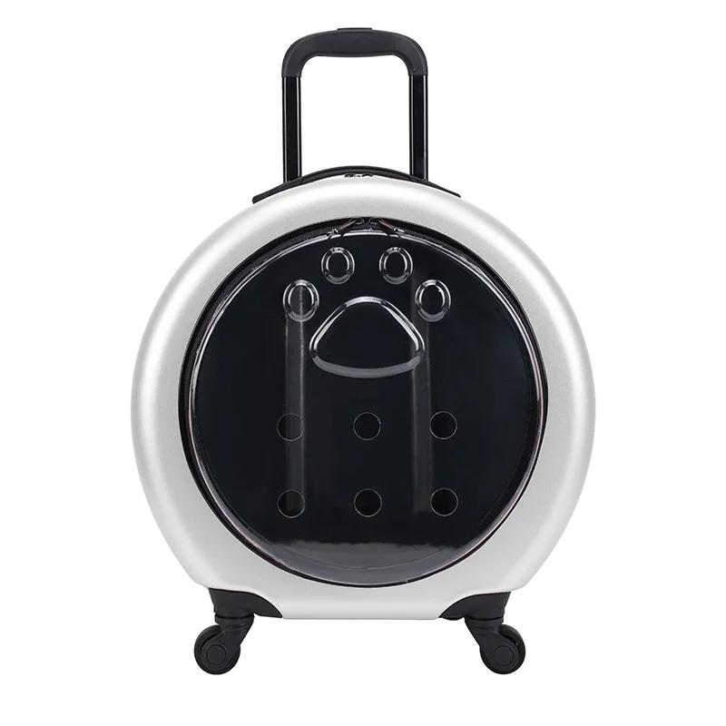 

Pet Flight Case Портативная сумка для кошек с колесиками для перевозки животных Сумка-тележка для кошек Сумка для собак и кошек Сумка для переноски на открытом воздухе Путешествия Кемпинг серый