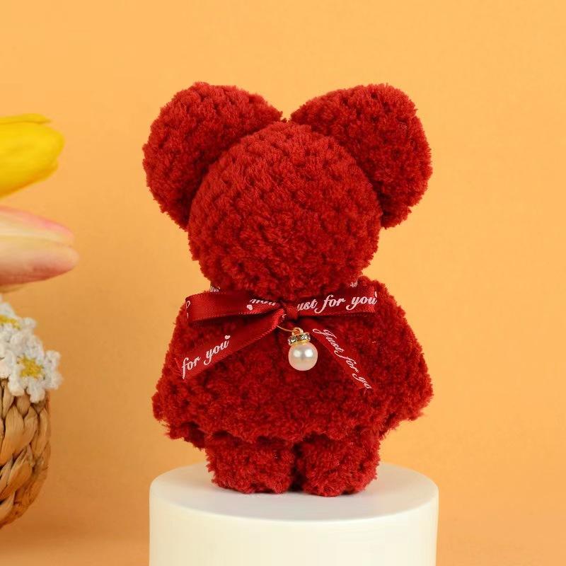 Coral fleece bear towel souvenir bridesmaid wedding gift bride kindergarten gift student small
