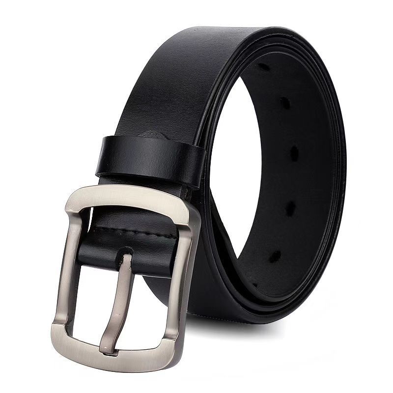 

Classic Mens Cowhide Belt With Metal Needle Buckle For Casual Pants 100cm чорний