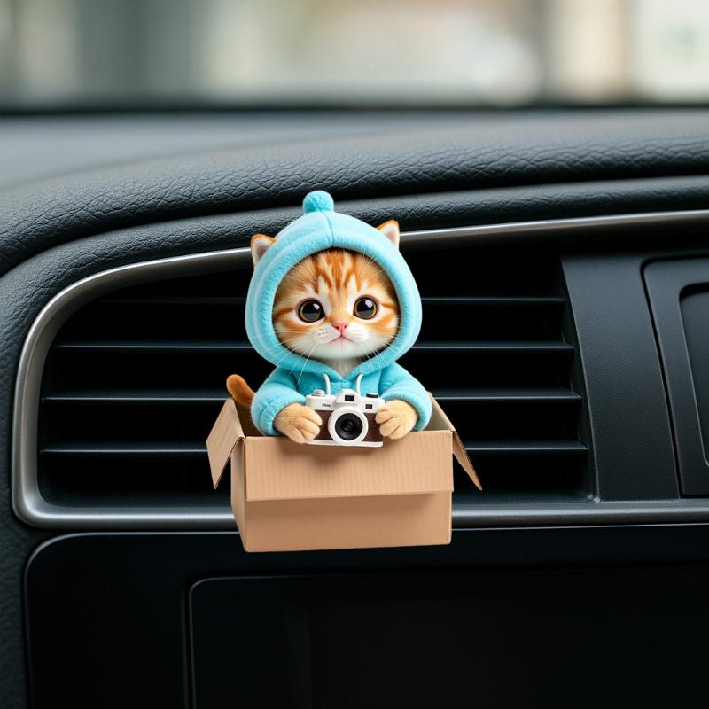 2D Acrylic Perfume Diffuser Car Air Freshener Clip Car Air Conditioning Vent Decoration Car Interior Aromatherapy Clip