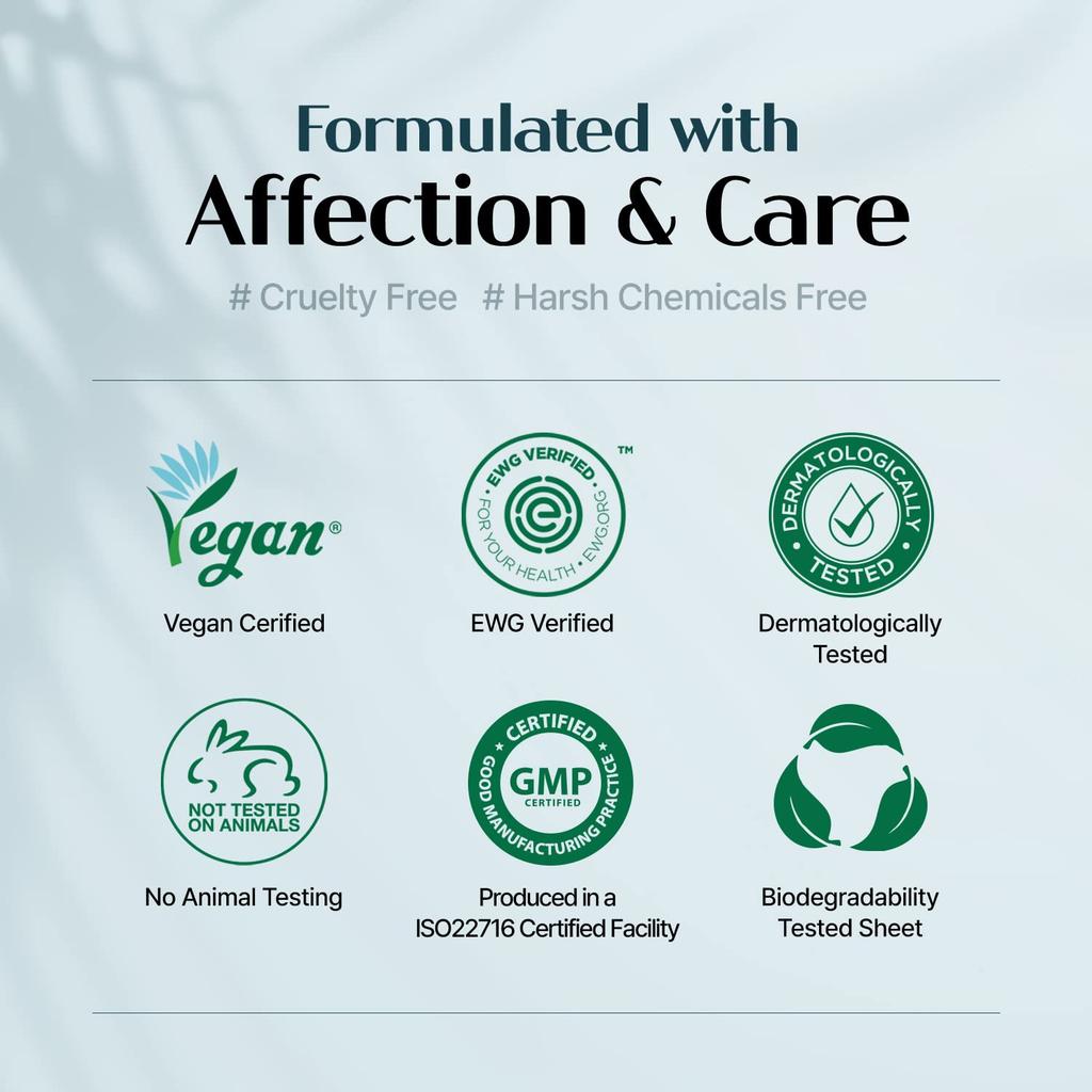 Varuza Real Natural Tuchmaske und Blaue Koreanische EWG Nr. Künstliche 10 Blatt Ampulle, Fluoreszenzfrei, Bleichmittelfrei, Zusatzstofffrei, Duftstofffrei,