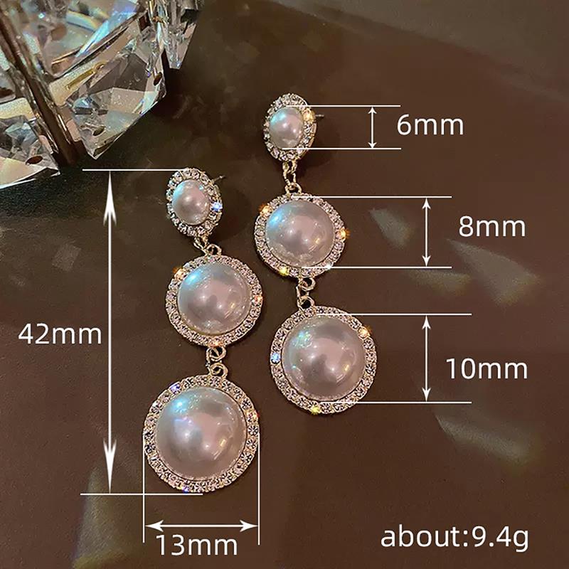 Xiaomi Huitan Imitation Pearl Drop Earrings for Women Elegant Wedding Engagement Fashion Accessories Inlaid Shiny CZ Lady Jewelry Gift
