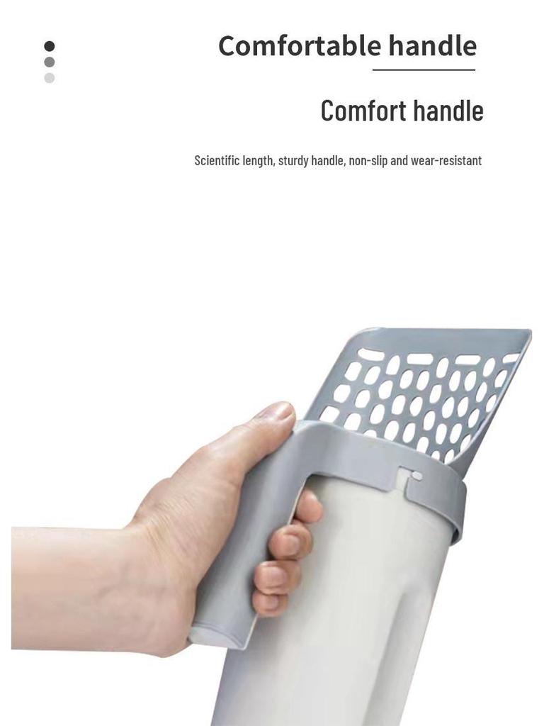 Cross-Border Cat Litter Scoop with Garbage Bag Set - Detachable Pet Cleaning Tool