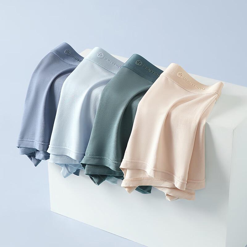 Fenteng Men's 7A Antibacterial Modal Boxer Briefs 4-Pack