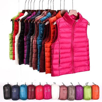 Women's Korean Style Lightweight Down Vest - 2023 Autumn/Winter, Plus Size, Slimming, Short Sleeveless Jacket