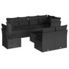 VidaXL Salon de jardin 9 pcs avec coussins noir résine tressée 3249604