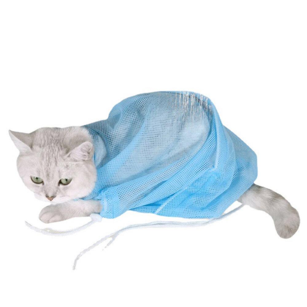 Katzenpflegetasche, Duschnetztasche, verstellbar, multifunktional, atmungsaktiv, Biss- und Kratzschutz, Katzen-Rückhaltetasche