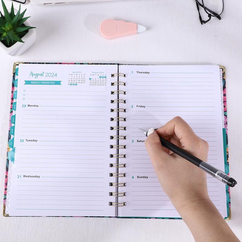 A5 Spiral Book Coil Notebook To-Do Lined Grid Paper Journal Diary Sketchbook For School Supplies Stationery