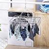 Stainless Steel Multifunctional Drying Rack with Multiple Clips – Windproof Hanger for Socks and Underwear.