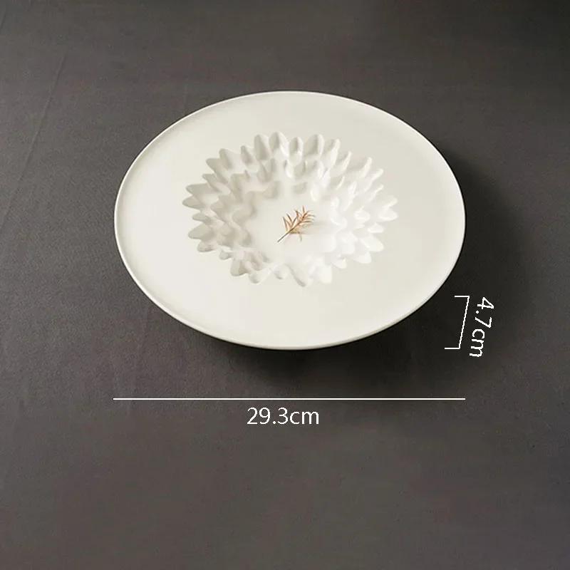 Creative Irregular Ceramic Dinner Plate Thick Soup Plate Dessert Plate Pasta Plates Snack Plates Restaurant Specialty Tableware