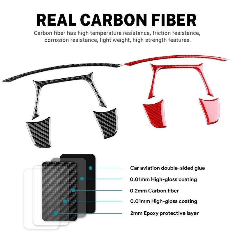 For Ford Focus SE Ecoboost 2012 2013 2014 2015 2016 2017 2018 Real Soft Carbon Fiber Sticker LHD RHD Car Speedmeter Frame