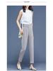 2026 Spring/Summer Women's High-Quality Cropped Trousers: Fashionable Drape Suit, Thin & Casual