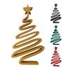 Christmas Tree Ornaments 3D Printed Spiral Christmas Tree Figurine Hoiliday Tabletop Decoration for Winter Mantel Shelf