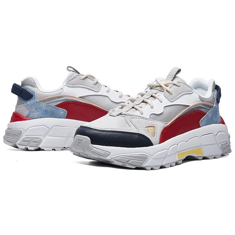 Fila Skyrunner Mesh Fabric Comfortable Shock Absorbing Breathable Lightweight Low Top Casual Shoes Men Sneaker White Red Black F12M041135FQF