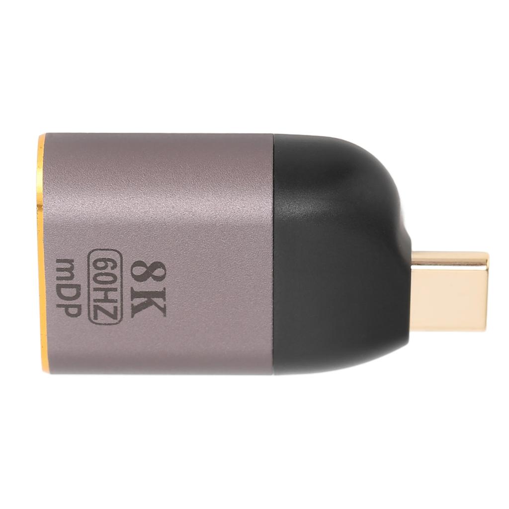 USB C to DisplayPort Adapter 8K 60Hz Aluminum Alloy Plug and Play USB C to Mini DP Adapter for PC Laptop Tablet