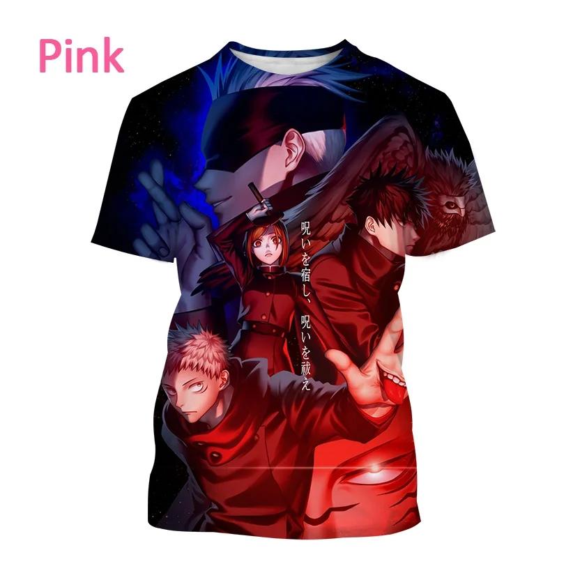 Summer Anime Jujutsu Kaisen 3D Printed T Shirt for Men and Women Casual Hip Hop Harajuku Short Sleeve T Shirt Tops