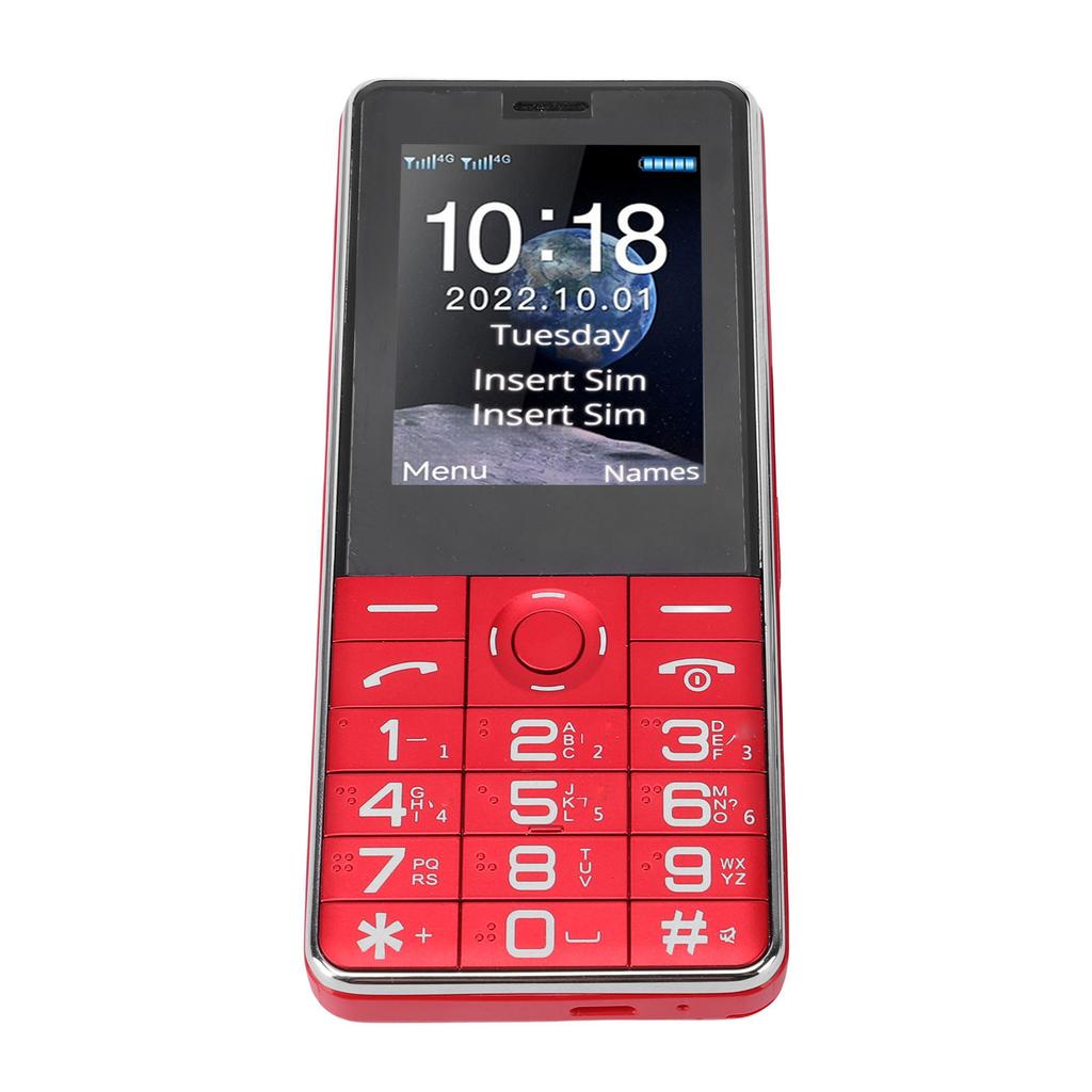 Unlocked Cell Phone 2G Dual SIM Big Key Basic Phone with 2.4 Inch Color Screen SOS Emergency Call Loud Speaker