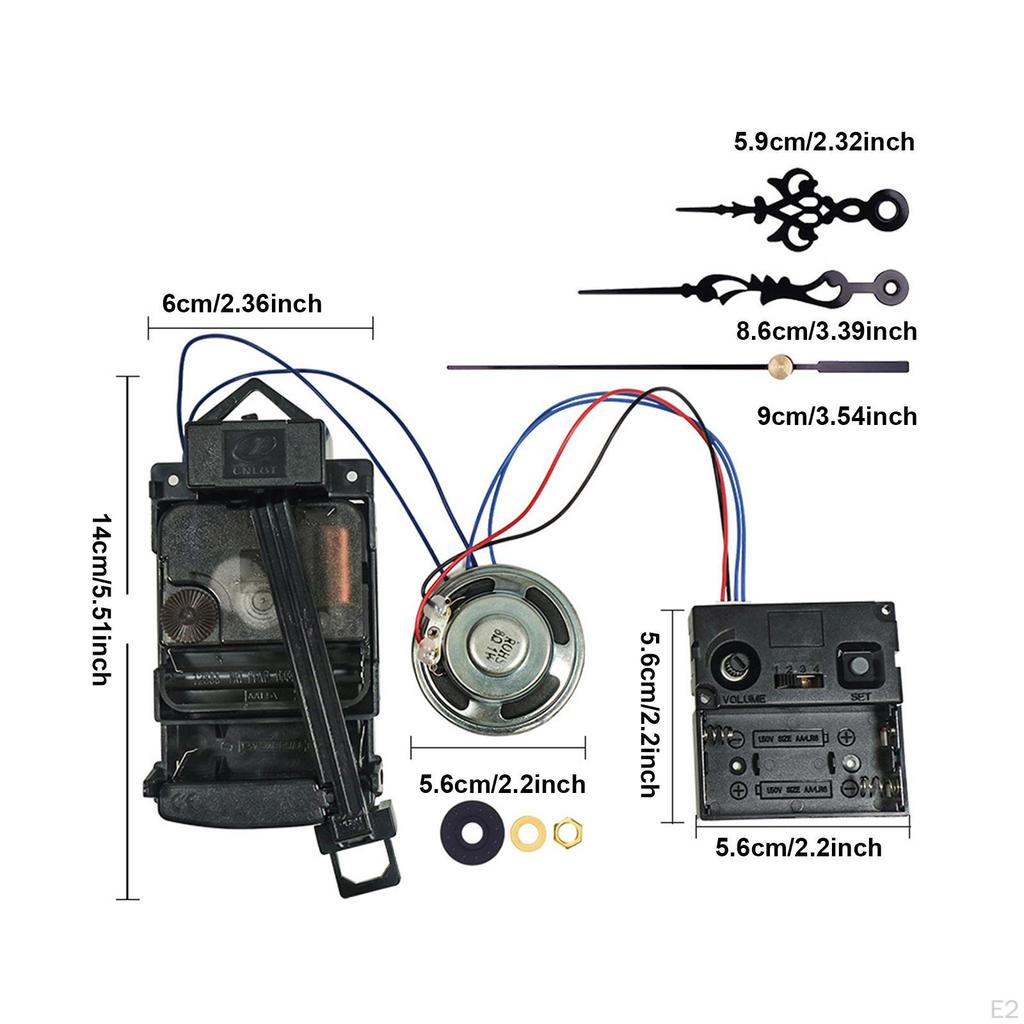 Kit Mecanism Ceas Pendul cu Difuzor Versatil Performanță Ridicată Lungime Ax 17mm Piese de Schimb