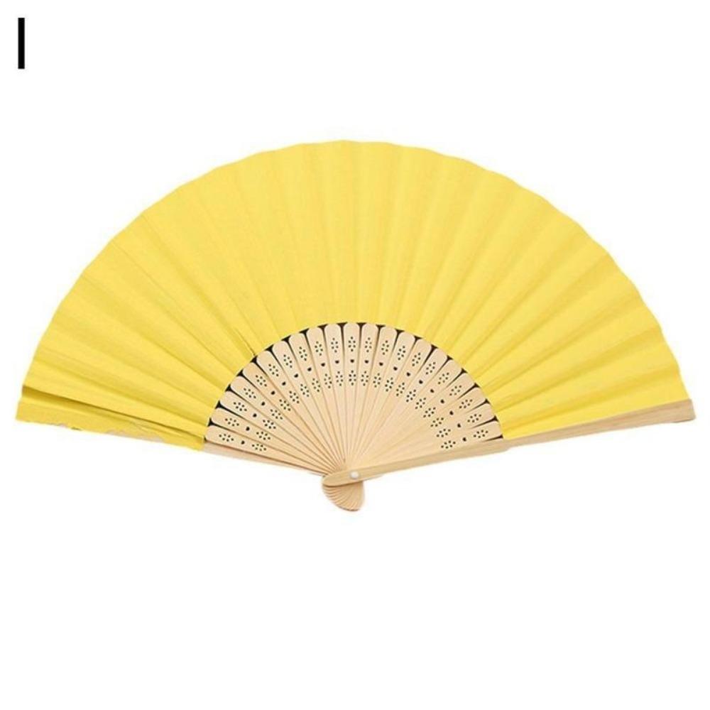 

Пустой складной веер Портативный ручной складной веер Детский веер для рисования Материалы для самостоятельной работы жёлтый