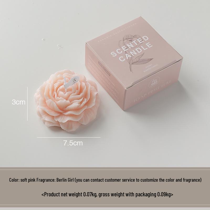 Peony Flower Candle Ornament - Scented Gift for Teacher's Day