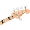 Squier by Fender Affinity Series® Active Jazz Bass® V, Maple Fingerboard, Black Pickguard, Black Metallic, with soft case.