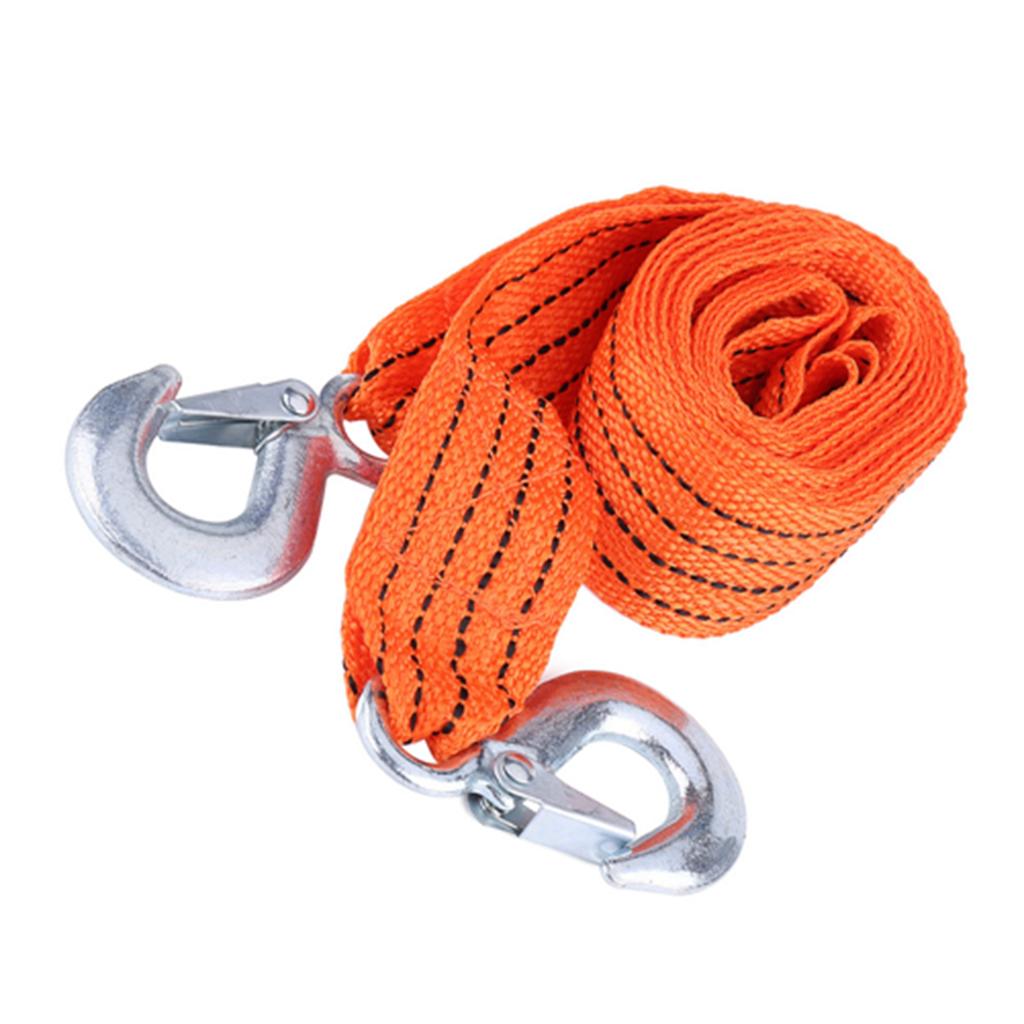 4 Meter Load 3 Ton  Car Trailer Towing Rope Strap Tow Cable with Hooks Emergency Vehicle Tool