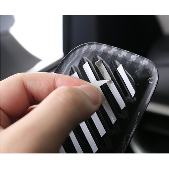 For - Toyota Highlander Dashboard Air Vent Cover Trim Carbon Fiber Kit | Black | Front | Painted | Easy tallation