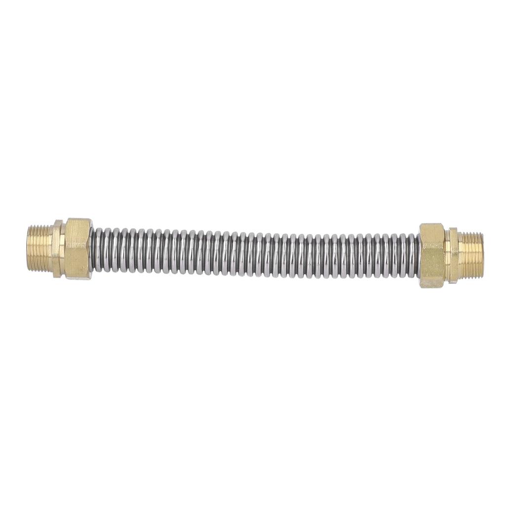 G3/4 Male Thread Air Conditioner Connecting Pipe Stainless Steel Corrugated Hose for Fan Coil Water