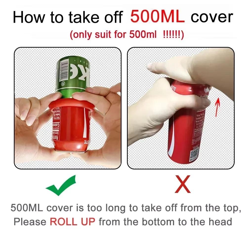 Silicone Can Sleeve, Can Protector, Pull-tab Can Cover, Suitable for 355-500ml Cans, Prank Your Friends Party Toy Creative