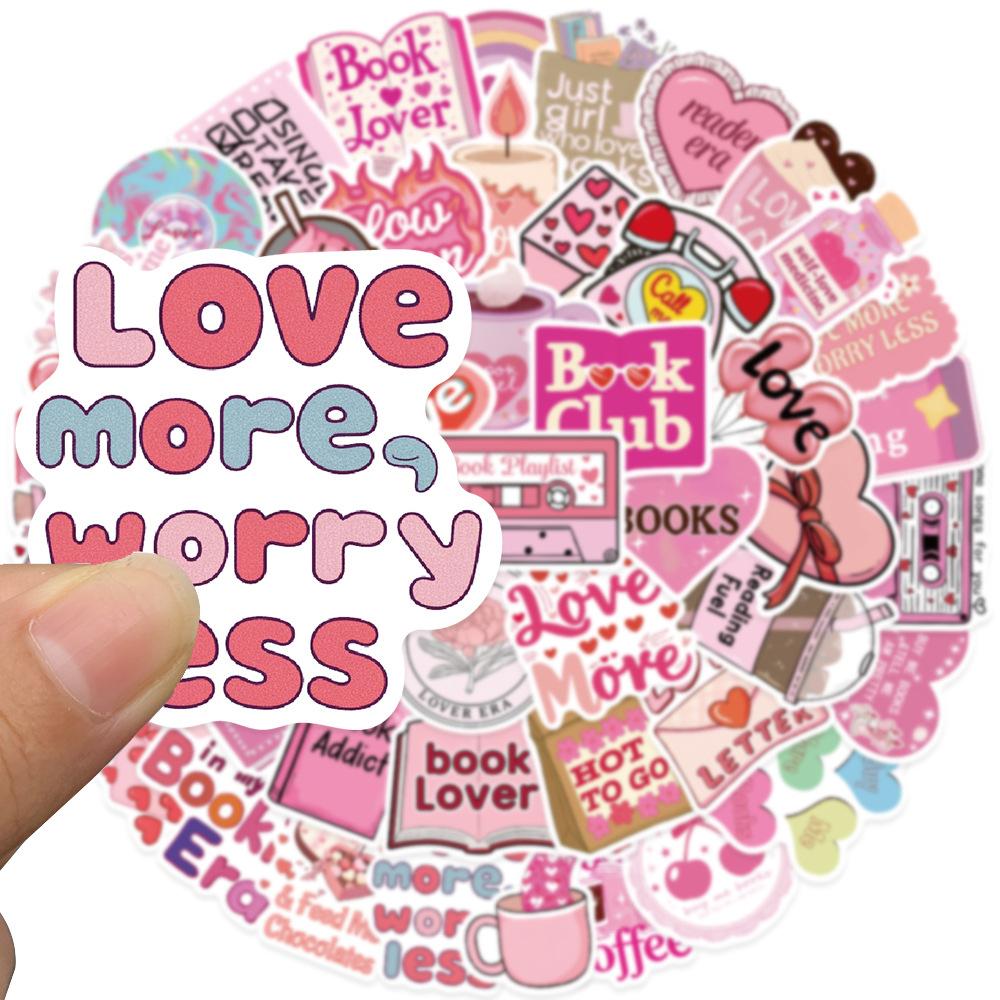 10/30/50PCS Cute Pink Love Cartoon Stickers Aesthetic DIY Stationery Diary Phone Case Kawaii Decoration Decals Toys Gifts