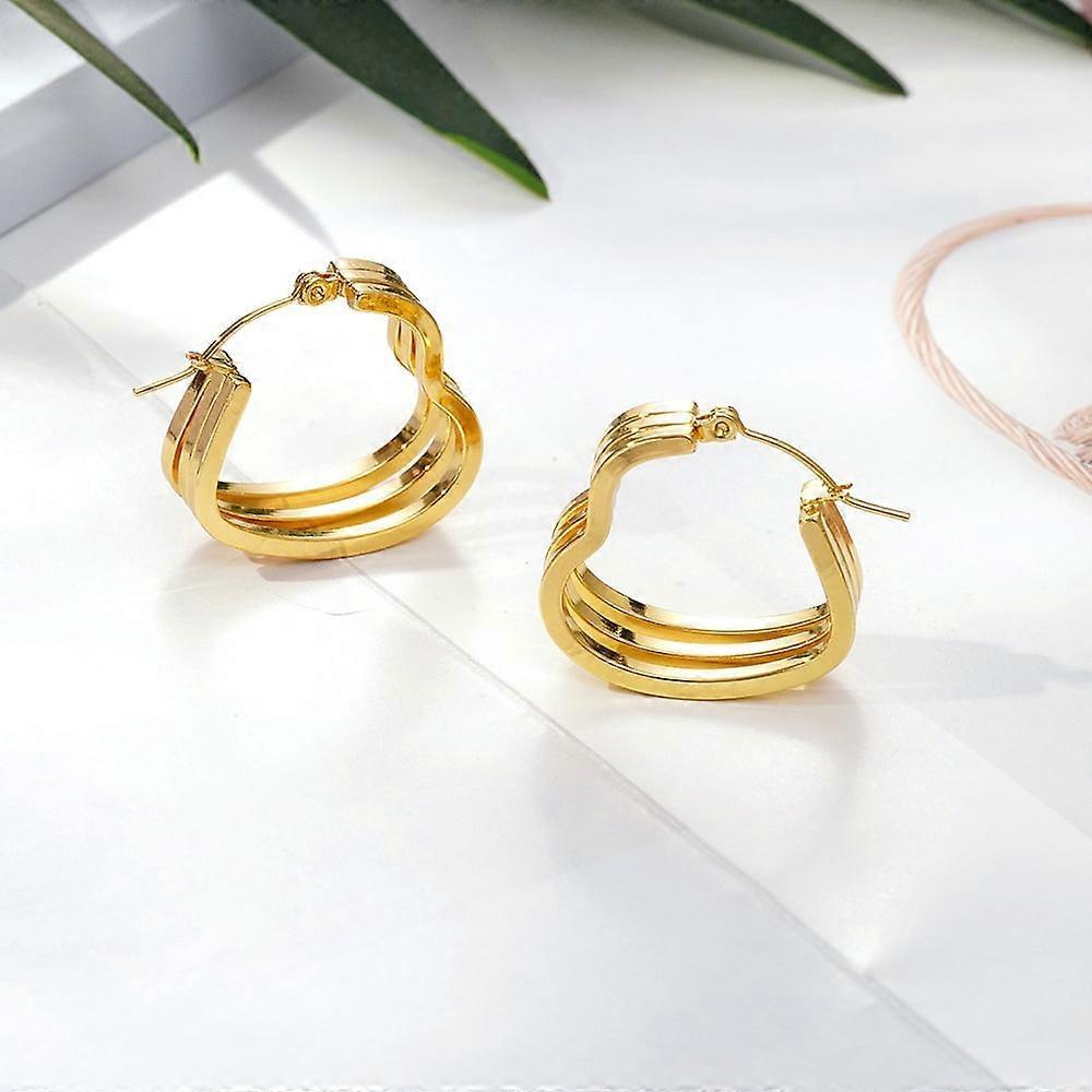 Light Luxury Geometric Circle Earrings – Simple & Fashionable, Perfect for Daily Wear & All Outfits